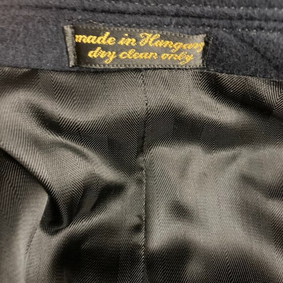 Allyn Saint George Black Cashmere Blend Notch Trench Coat Mens 38 S Overcoat - Picture 10 of 16